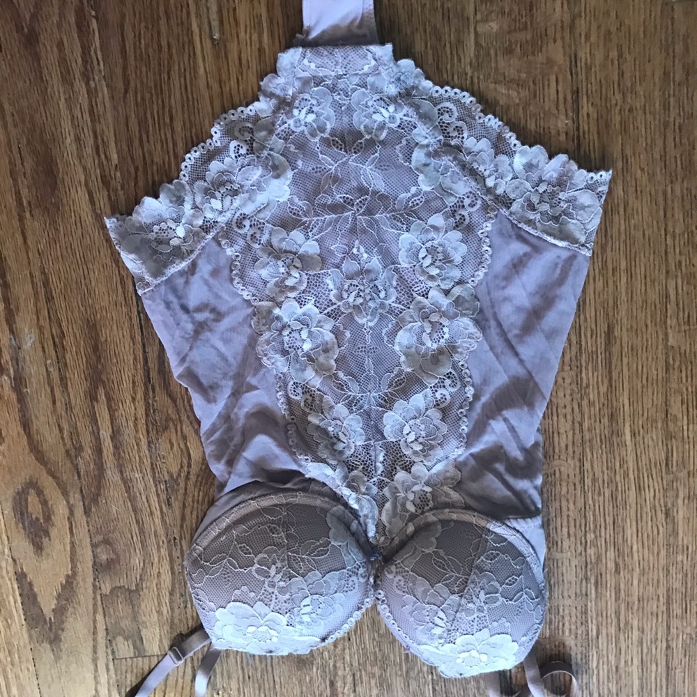 Dusty Rose lace bodysuit